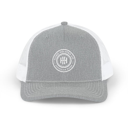 Round Logo Snapback Trucker Cap | Embroidered Patch, Mesh Back
