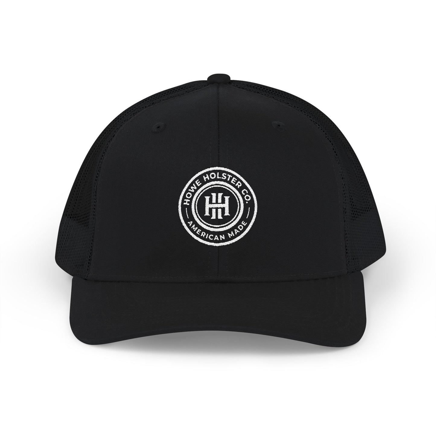 Round Logo Snapback Trucker Cap | Embroidered Patch, Mesh Back
