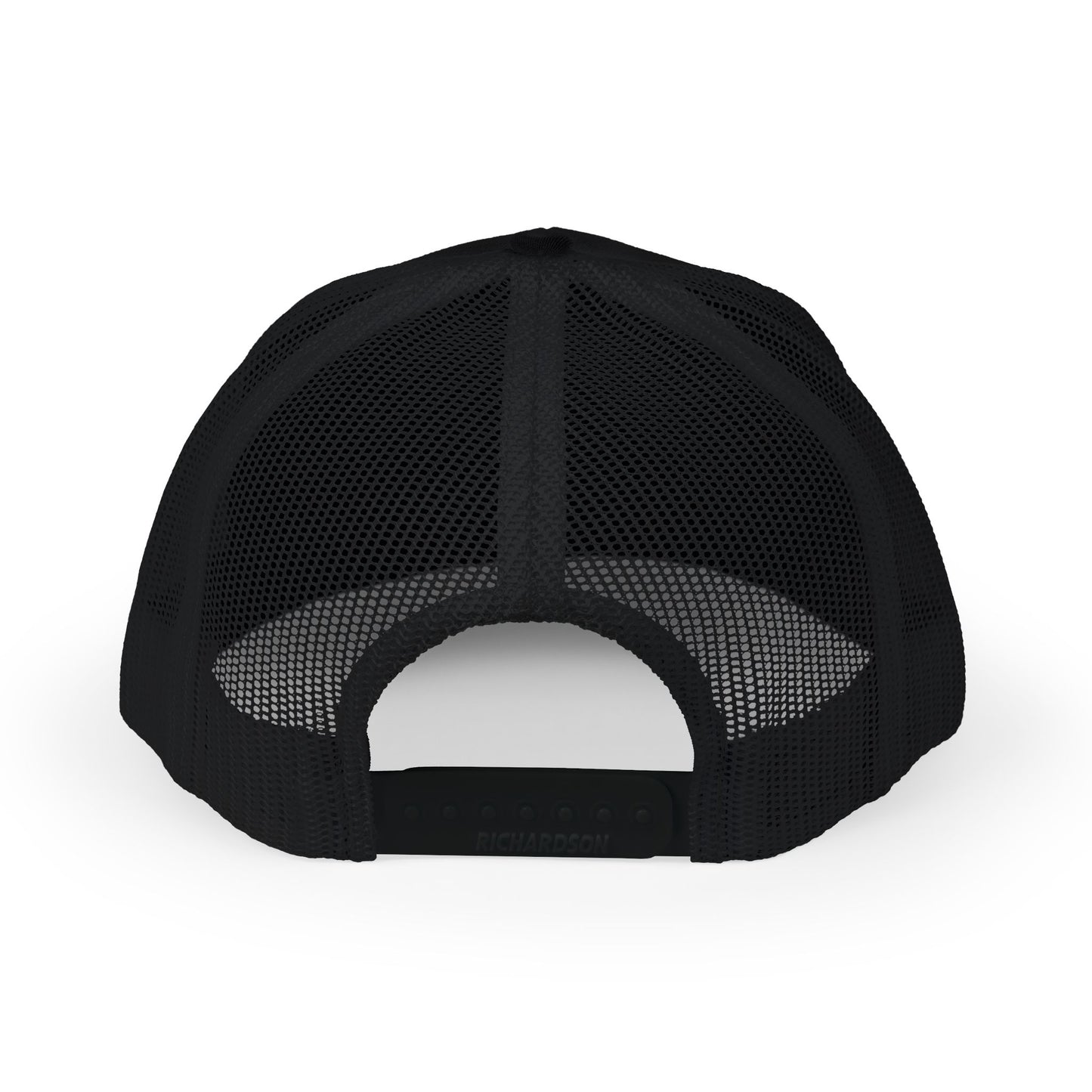 Round Logo Snapback Trucker Cap | Embroidered Patch, Mesh Back