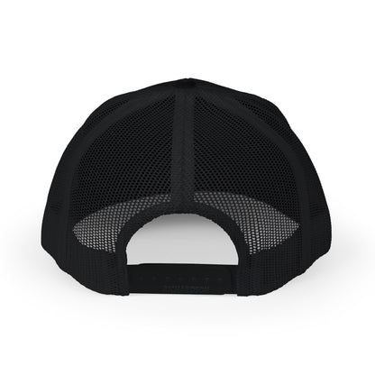Round Logo Snapback Trucker Cap | Embroidered Patch, Mesh Back