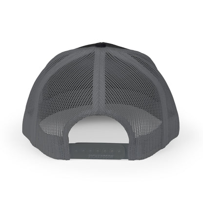 Round Logo Snapback Trucker Cap | Embroidered Patch, Mesh Back