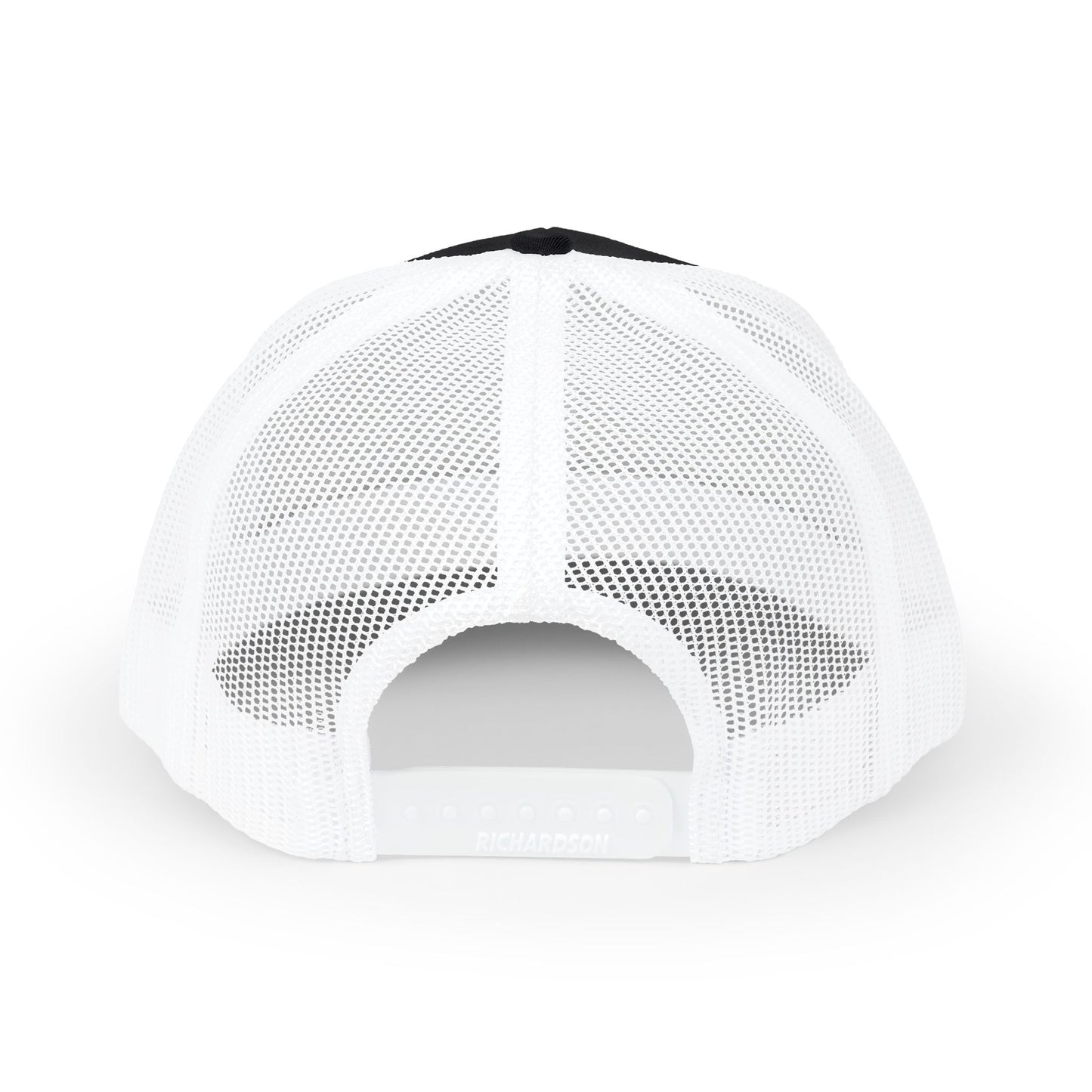 Round Logo Snapback Trucker Cap | Embroidered Patch, Mesh Back