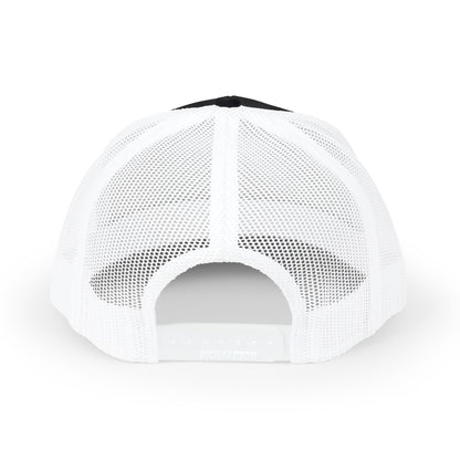 Round Logo Snapback Trucker Cap | Embroidered Patch, Mesh Back
