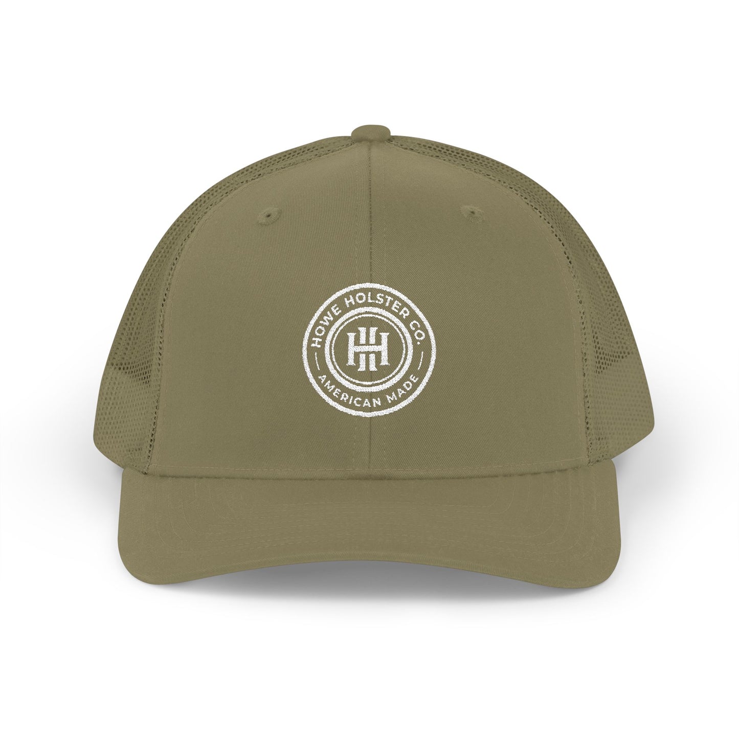 Round Logo Snapback Trucker Cap | Embroidered Patch, Mesh Back